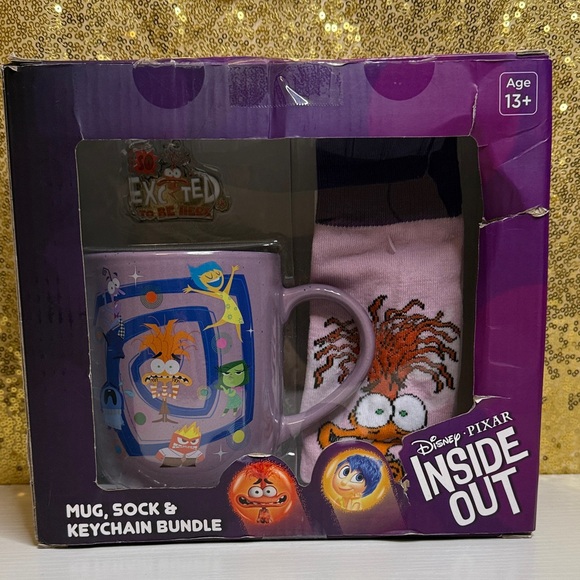 Disney Other - Disney Inside Out Mug, socks, and Keychain set.